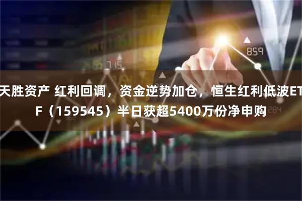 天胜资产 红利回调，资金逆势加仓，恒生红利低波ETF（159545）半日获超5400万份净申购